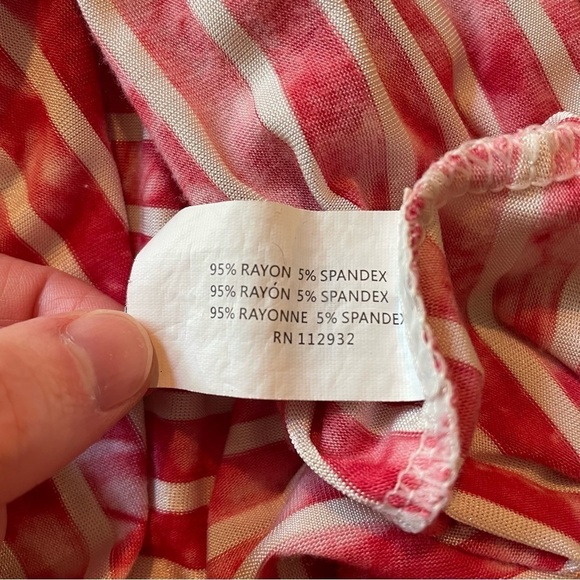 5th & Love Red White Stripe Sleeveless Swimsuit Coverup Dress Small - Picture 7 of 10